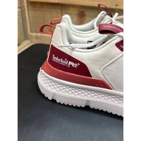 Timberland PRO Womens Composite Safety Toe Shoes White & Red Anti-Fatigue Size 9 - Picture 3 of 9